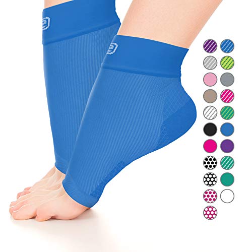 Plantar Fasciitis Sock, Compression Socks for Men Women - Best Ankle Sleeve for Arch Support, Injury Recovery and Prevention - Relief from Joint and Foot Pain, Swelling, Achy Feet (2p Solid Blue,S) (Best Medicine For Achy Joints)