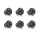 Mosuch Wine Saver Vacuum Stoppers Black Set of 6