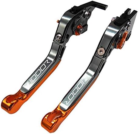 For Kawasaki Z1000R 2017 Motorcycle Folding Extendable Brake Clutch Accessories Engraved Levers Titanium Orange