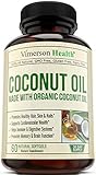 Organic Coconut Oil 2000mg - MCT & MCFA - Extra Virgin Coconut Oil Pills Promote Healthy Skin, Hair & Nails. Helps Digestion and Weight Loss. Boosts Energy, Brain Function and Supports Heart Health