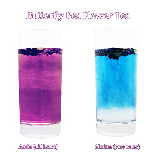 Yan Hou Tang Butterfly Pea Flower Tea Dried Blue Tea Ultraviolet Butterfly-Pea Loose Leaf Herbs Pure Premium Large Petals Clitoria Purple Tea 112g