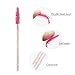 300 Pack Mascara Wands Disposable Eyelash Brushes for Extensions Eye Lash Applicator Makeup Tool kits, Crystal Handle - Pink Brush Head
