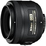 Nikon AF-S DX NIKKOR 35mm f/1.8G Lens with Auto Focus for Nikon DSLR Cameras,2183,Black