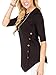 Ofenbuy Womens Shirts Crew Neck 3/4 Sleeve Cotton Button Side Casual Tops Blouses