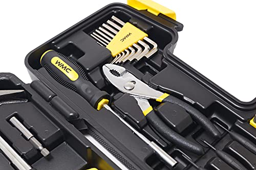 WMC TOOLS Werkzeugset klein 40 teilig kleiner Werkzeugkoffer Werkzeugkasten Haushalt Toolbox Set Grundausstattung… – Bild 5