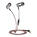 AOKII Wired Earphones, Bass Stereo Earbuds Headphones, In-ear Headphones with mic(black) (Silvery)