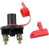 Estone Car Battery Disconnect Master Kill Switch Cut Off Marine RV With Removable Key