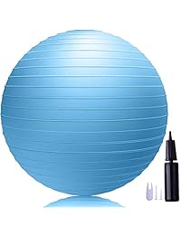 Pelota de yoga antipinchazos LAKIBOLE de 29.5 in con bomba rápida para oficina, hogar y gimnasio