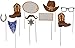 Creative Converting Assorted Photo Booth Blue Bandana Cowboy Party Props (10 Piece), Multi Sizes, Multicolor