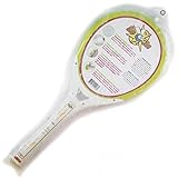 Electric Bug Zapper / Swatter - Best for Mosquito, Fly, and Home Indoor / Outdoor Insect Pest Control - Tennis Racket Shape - Child & Pet Safe - Built In Rechargeable Battery & Powerful LED Flashlight