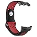 Aolvo Silicone Watch Bands Replacement Accessories Strap fit Samsung Gear Fit2 Pro SM-R365/ Gear Fit2 SM-R360 Black-red