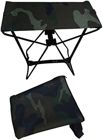 Boloni Portable Fishing Stool Folding Hiking Fishing Travel Outdoor Stool (Woodland Camo)