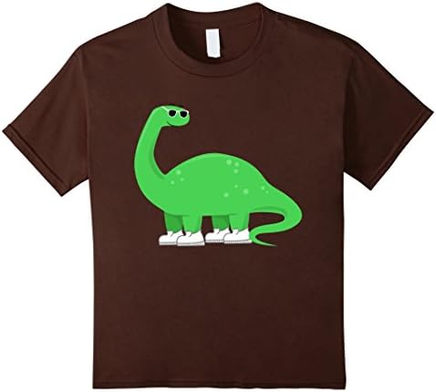 unisex-child Cool Dinosaur Diplodocus Sunglasses Shoes Sneakers T-shirt 8 Brown