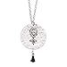 Silpada 'Tassel Fringe' Cut-Out Pendant Necklace in Sterling Silver with Crystals