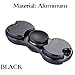 3 Pack Fidget Spinner Toys,Hybrid ceramic bearing Fidget tri-Spinner,Hand Double-Spinner Metal,Fidget Cube for killing time and stress reducer (All Black Set)
