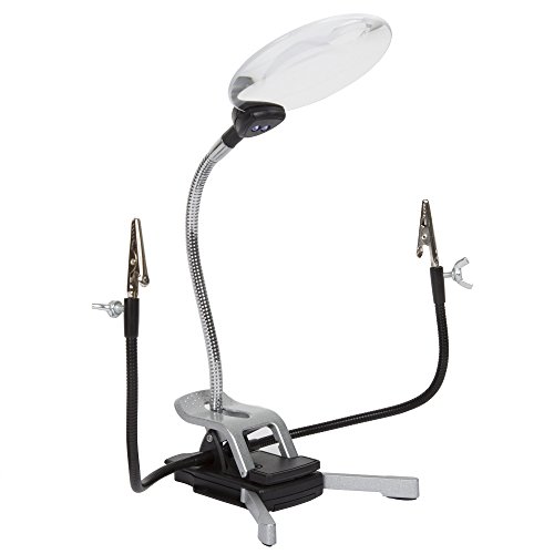 Stalwart 75-MAG1009 2x Desktop & Clip On Led Magnifier Lamp with 5x Bifocal Lens