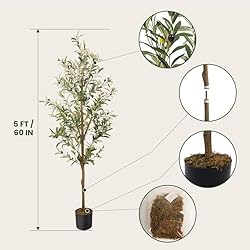 MCTYBB Artificial Fake Olive Tree 5FT Tall 1Pack