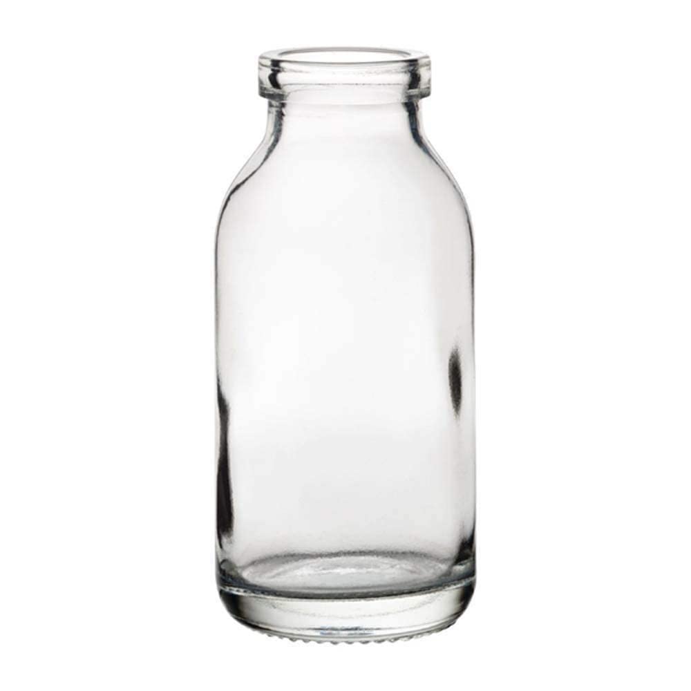 Utopia Mini Milk Bottles 4.25oz / 120ml – Pack of 6 | Stylish Reusable Glass Bottles for Milk, Cream, Sauces, and Cocktails | Durable, Dishwasher Safe Hospitality Glassware