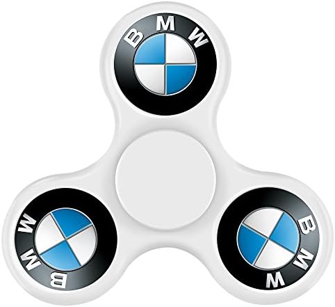 ELA DIA Tri-Hands Fidget Spinner Toy, Perfect for ADHD EDC ADD, Controlling Force, Fashion Design and Images(BMW Logo - White)