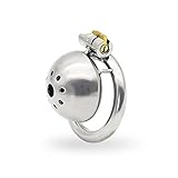 YiFeng Stainless Steel Male Chastity Cage Device Belt Restraint Men Bondage Fetish ZCS140 (45mm Ring)