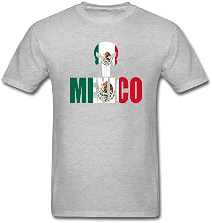 FPPING Men's Mexico Flag Skull No Guns No Death T-Shirt