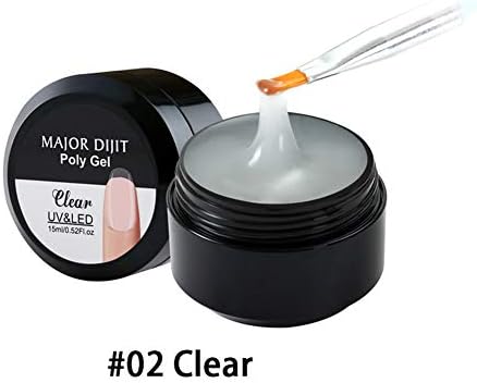 Symeas Rapid Extension Gel Nail Quick Drying Phototherapy Nail Glue Nail Art UV Gel Nail Builder Extension Builder Nail Art Manicure Kit Soak off Nude Colour UV Gel