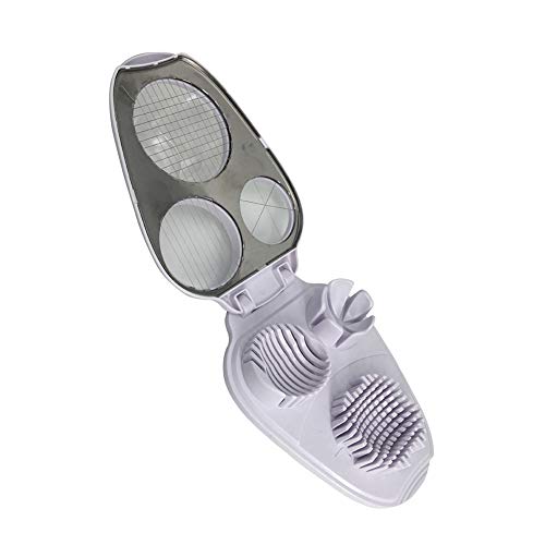 Multi-Boiled Egg Slicers 3 In 1 Egg Slicer Cutter,Wedging Eggs Slicer Multifunctional Kitchen Tool Stainless Steel Slicing Egg Slicer and Wedger Dual Egg Dicer Salad Slicer