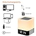 HOMPOT- Night Light Bluetooth Speaker, Touch Sensor Bedside Lamp Warm Light and Color Changing Alarm Clock, MP3 Player, USB, AUX, 4000mAh Battery Best Gift for Kids, Party, Bedroom, Outdoor.