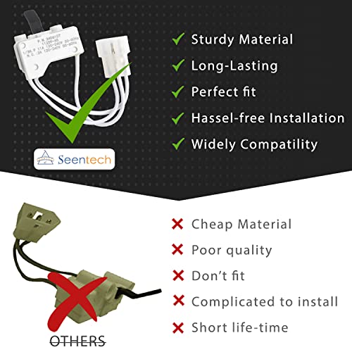 [UPGRADED] 3406107 Dryer Door Switch Replacement by Seentech Exact for