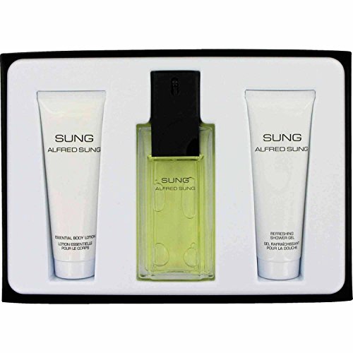 Sung by Alfred Sung for Women - 3 Pc Gift Set 3.4oz EDT Spray, 2.5oz Essential Body Lotion, 2.5oz Refreshing Shower Gel.