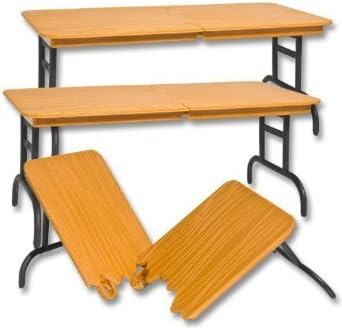 Set of 3 Brown Breakaway Tables - Wrestling Figure Accessories (WWE/TNA)