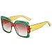 DDLbiz NEW Oversized Square Luxury Sunglasses Gradient Lens Vintage Women Fashion (C)