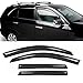 VioletLisa New 4pcs For 11-15 Kia Sorento Wind Dark Smoke Out-Channel/Outside Mount Style Wind Sun Rain Guard Vent Shade Deflector Window Visors