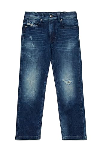 Diesel Boys' Dark Regular Jeans with breaks-2010, Blue Denim