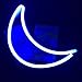 AIZESI Moon Light Night Moon Lamp Luna Neon Light Sign,Neon Lamps,Moon Kids Decor Moon Neon Room Wall Decoration for Girls Bedroom,Living Room,Christmas,Party as Kids Gift(Blue)