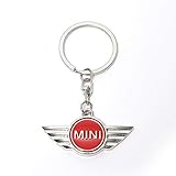 Mini Cooper Car Accesories Cool Strap Landyard Keychains Key Ring Key Fob for Women (Red)