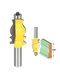 KKmoon Architectural Molding Router Bit vástago 1 2 inch anti-kickback mitered Trimming Herramientas de Cortador de fresado carpintero Herramientas de Carpintería