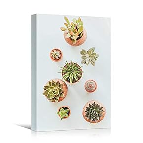 signwin Canvas Wall Art Succulent Arrangements Bouquet Expressive...