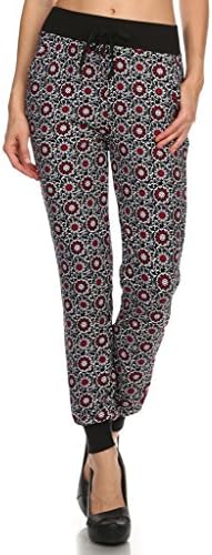 WHITE APPAREL Women's Printed Jogger Pants With Side Pockets (Various Styles)