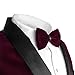 MAGE MALE Men's 2-Piece Suit Velvet Blazer Tuxedo Slim Fit One Button Stylish Dinner Jacket & Pants & Bow Tie