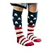 Efanr Kids USA Flag Socks Casual Crew Fashionable Cotton Striped and Star Socks (1~3 years old)