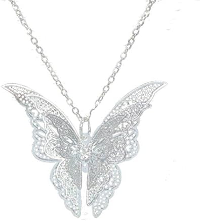 Balakie Silvery Stainless Steel Pendant Chain Necklace Birthday Girls Gift New