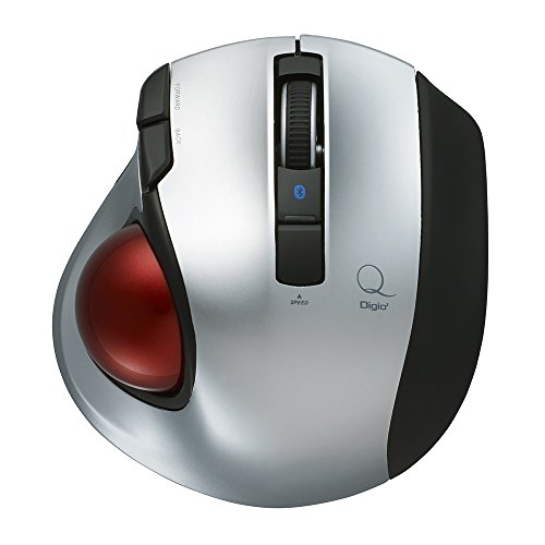Nakabayashi Co,Ltd. Digio2 Bluetooth Wireless Trackball for Window PC and Mac and Android (Sliver)