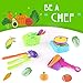 Fannel Kitchen Food Playset, 22 PCS Toy Kitchen Set Toddler Pretend Play Kitchen for Kids, Includes Cutting Play Veggies, Mini Pots and Pans, Cutting Board, Knife and More (2019 Updated)