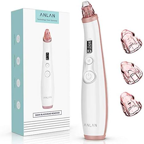 毛穴吸引器 毛穴ケア吸引器 Lcdディスプレイ搭載 Anlan 毛穴ケア美顔器 3段階吸引力 3種類ヘッド 使用時間の調節可能 Usb充電式 ニキビ吸引 黒ずみ取り 毛穴汚れ 角栓除去 イチゴ鼻吸引 毛穴クリーナー フェイスケア 毛穴吸引 美顔器 男女兼用 ホワイト