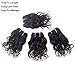 Brazilian Human Hair Weave Bundles Virgin Unprocessed Remy 100 Hair Extensions One Bundle 50G 4 Bundles 200G Black Natural Color ¡­ (10 10 10 10, Italian Curl)