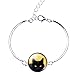 Womens Horrify Black Cat Bracelet Carve Hollow Arch Moon Necklace Fine Jewelry Sets Great Gift