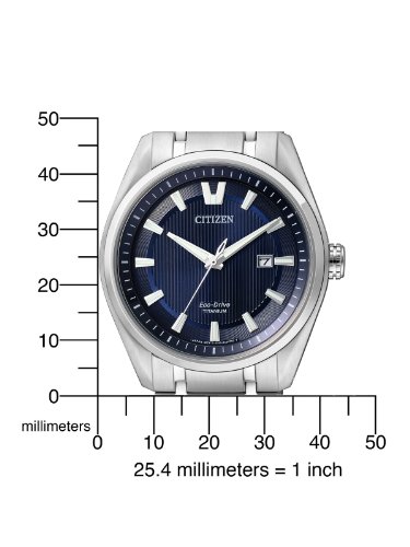 Citizen Herren Analog Quarz Uhr mit Titan Armband AW1240-57L