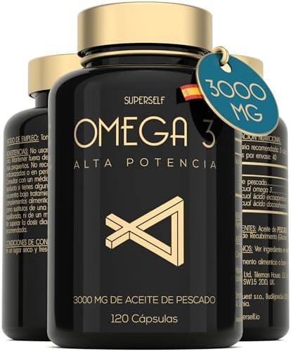 Omega 3 Aceite de Pescado - 3000 mg Triple Potencia - 120 Cápsulas Blandas