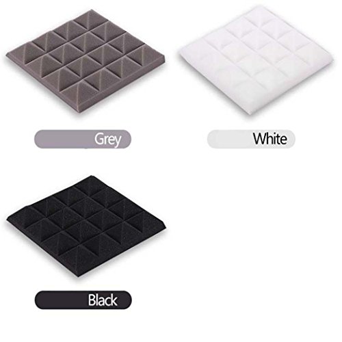 Iuhan Acoustic Foam Panel Sound Stop Absorption Sponge Studio KTV Soundproof (White)